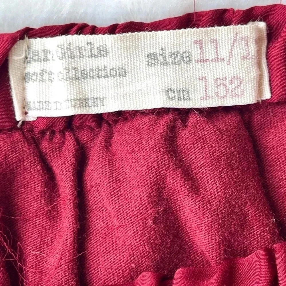 ZARA Kids Special Event Red Sheer Floral Skirt girls size 11/12 years